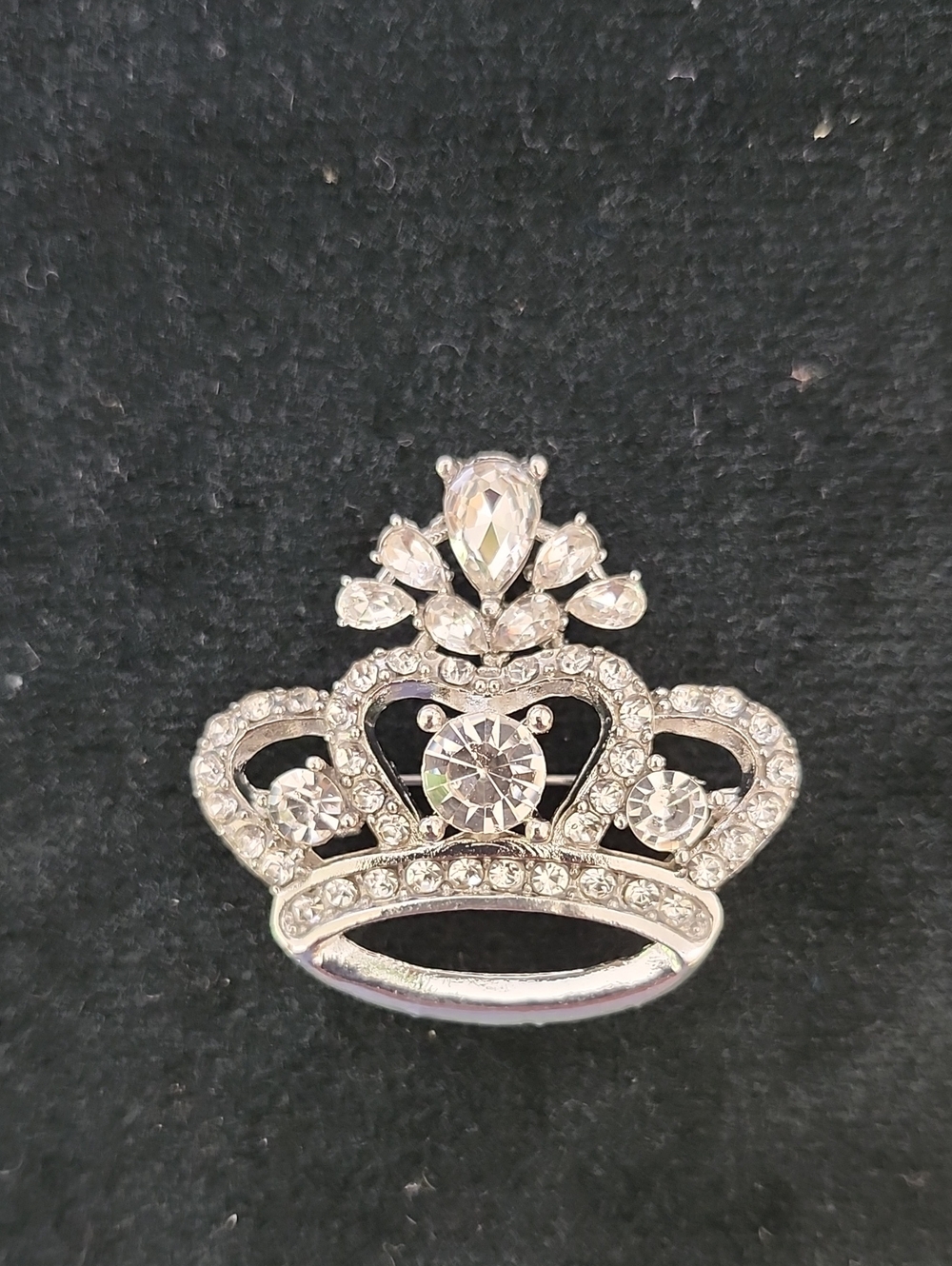 Crystal Crown Brooch Pin Necklace Pendant